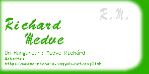 richard medve business card